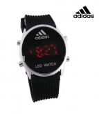Relógio Digital de Led Espelhado - Adidas Preto